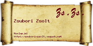 Zsubori Zsolt névjegykártya